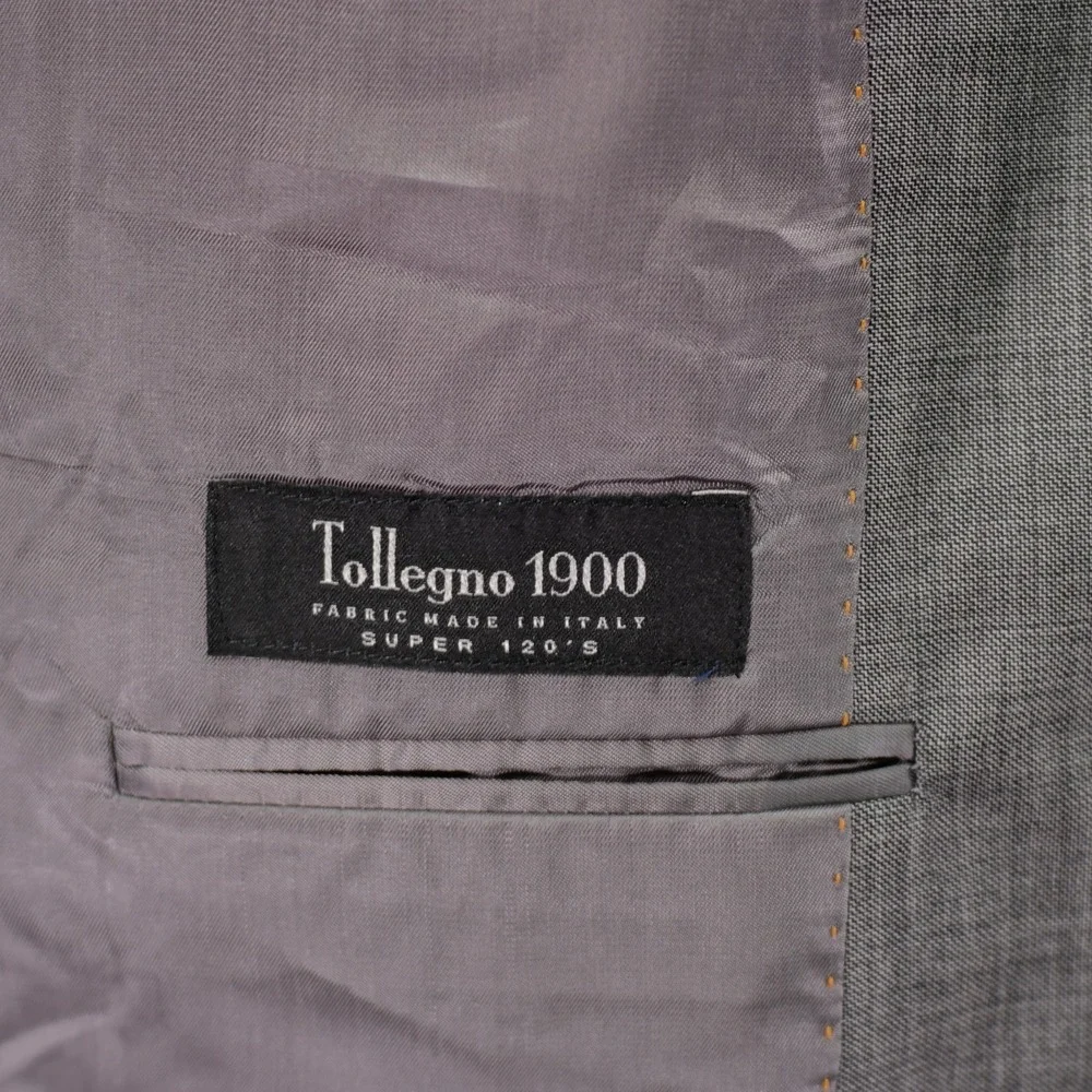 Joseph Abboud Tellegno 1900 Super 120s Wool Gray Sharksin Wool Blazer -40L Slim-